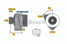 Generator / Alternator MERCEDES E-CLASS (W211) (2002 - 2009) BOSCH 0 986 047 550