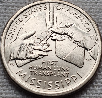 1 Dollar 2023 USA, Mississippi, Innovation , unc, lit.D foto