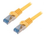Patch cord S/FTP 6a Cu LSZH galben 1,5m, Logilink