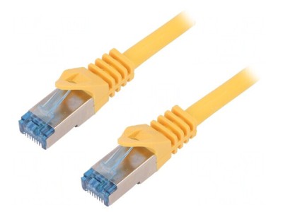 Patch cord S/FTP 6a Cu LSZH galben 1,5m foto