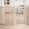 VidaXL Poartă pentru c&acirc;ini pliabilă, 2 panouri, 160 cm, lemn de plop 352242