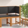 Scaun gradina colt Gossi, lemn masiv acacia, perne incluse, antracit, 50x50x91cm, exterior, 180kg