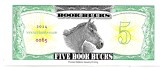 !!! RARR : SUA - FANTASY NOTE - 5 BOOK BUCKS 2014 - AUNC / CEA DIN SCAN