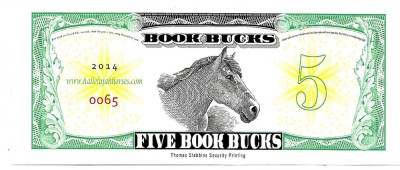 !!! RARR : SUA - FANTASY NOTE - 5 BOOK BUCKS 2014 - AUNC / CEA DIN SCAN foto