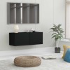 Comodă TV, negru, 80 x 30 x 30 cm, lemn prelucrat