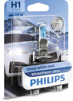 Bec Far H1 55W 12V White Vision Ultra (Blister) Philips 95244 12258WVUB1 foto