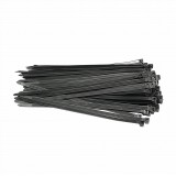 Set 100 bucati Coliere Auto-blocante din Plastic (Soricei / Bride) 5x300 mm, Negru