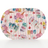 Tava plastic dur 41,5x28 cm, model macarons &amp; cesti