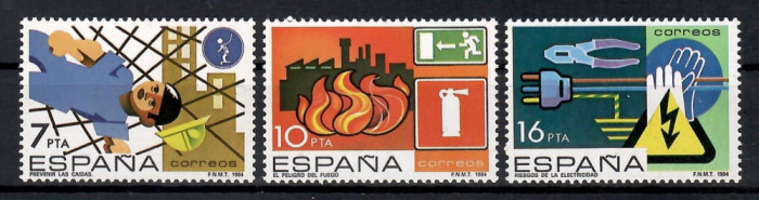 Spania 1984 - Prevenirea accidentelor industriale, MNH