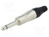 Conector jack, Jack 6,3mm, 2 contacte, tata, AMPHENOL - TM2P