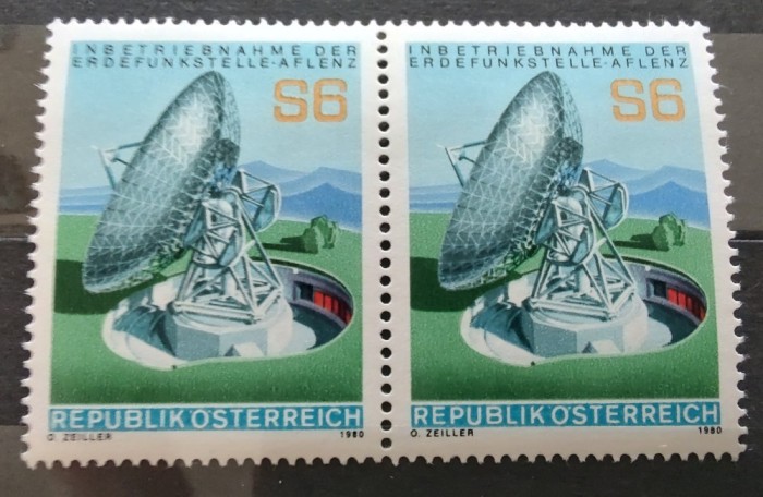 Austria - 1980 - Statia de comunicatii Aflenz - Serie neuzata, in pereche