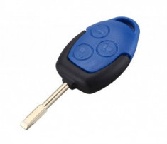 Carcasa cheie Ford Transit 3 butoane albastra foto