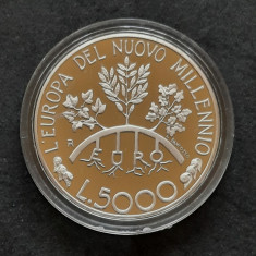 5000 Lire "L'Europa del Nuovo Millennio" 1998, San Marino - Proof, G 4096