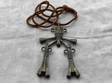 Colier THREE NAIL CROSS din PIROANE tip cele rastignirii lui ISUS HRISTOS ISRAEL