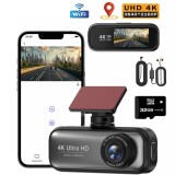 Camera Auto DVR QOVU V26a, Single 4K frontal, GPS, Modul Parcare, Card 32GB incluse, Senzor Coliziune, Vedere extra larga 170&deg;, Ecran 1.97 inch