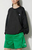 Adidas Originals pantaloni scurți Firebird Shorts femei, culoarea verde, cu imprimeu, medium waist, IN6283