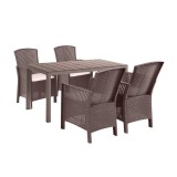 Set mobilier de grădină Molly 4+1, culoare cappuccino