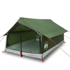 Cort de camping pentru 2 persoane, verde masliniu, impermeabil foto