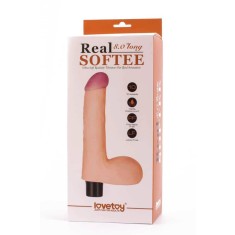 Real Softee - Dildo cu vibrații, 20.5 cm