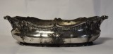 Jardiniera Christofle Gallia Franta - metal argintat - decor capete de caini inaripati stilizati - cca.1900