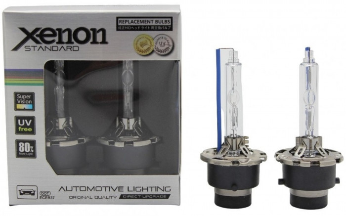 Set 2 Becuri Xenon D2S 4300K 35W Premium + 80% Mai Multa Lumina D2S-4300K-PREMIUM 819415