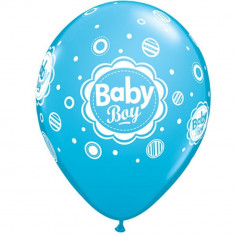 Baloane latex 11&amp;quot;/28 cm inscriptionate Baby Boy , Qualatex 44107 foto