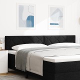 Cap de pat LED vidaXL cu design &icirc;n blocuri de diamant negru 200 cm țesătură