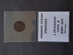 1 Pfennig 1869 A, Statele germane (Prusia) - A 4009