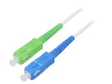 Patch cord fibră OS2 SC/APC-SC/UPC 20m alb LSZH