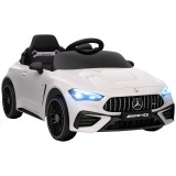 Masina Electrica Copii 12V AIYAPLAY Mercedes-AMG, Baterie Litiu, 2 Motoare, Telecomanda, Suspensii, Alb
