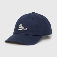 Converse șapcă de baseball din bumbac culoarea albastru marin, cu imprimeu