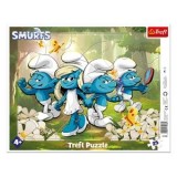 Puzzle cu Strumfii și Strumpfita &icirc;n Pădure, 25 de piese, Multicolor, CMCLASS