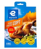 Pungi pentru copt cu clipsuri de inchidere 8buc set