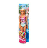Cumpara ieftin Papusa Barbie blonda cu costum de baie in doua culori, Barbie, 3-10 ani
