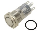Comutator anti-vandalism IP67, LED, &Oslash;16mm