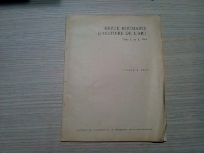LA BRODERIE ROUMAINE AU MOYEN-AGE - Maria Ana Musicescu (dedicatie-autograf) - Editions de L`Academie de la R. P. R, 1964, 23 p. foto