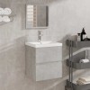 VidaXL Dulap de baie cu oglindă, gri beton, lemn prelucrat 804867