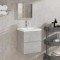 vidaXL Dulap de baie cu oglindă, gri beton, lemn prelucrat 804867