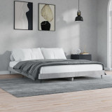 Cadru de pat, gri beton, 160x200 cm, lemn prelucrat, vidaXL