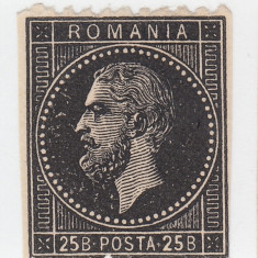ROMANIA 1879 EMISIUNEA BUCURESTI II ESEU PROBA AL MARCII DE 25 BANI