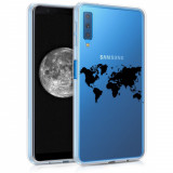 Husa pentru Samsung Galaxy A7 (2018), Silicon, Negru, 46430.02, Carcasa, Kwmobile