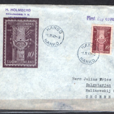 FINLANDA 1947 - EMBLEMA POSTEI. FDC, Y18