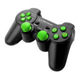 Cumpara ieftin Controller Esperanza EGG102G Warrior, cu vibratii, gamepad PC, negru cu verde