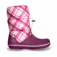 Cizme Crocs Crocband Winter Boot Plaid Mov - Plum/Oyster