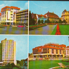 CPI B14022 CARTE POSTALA - SIBIU. CASA MODEI, BRUKENTHAL, CONTINENTAL, DUMBRAVA