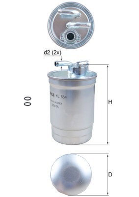 Filtru combustibil MAHLE KL554D