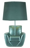Mauro Ferretti Lampă Pentru Noptieră Midcentury Turcoaz cm &Oslash; 26X43 | Aosom Romania