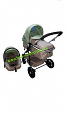 Carucior nou nascut 3 in 1 Baby Care YK 18-19 Verde fistic foto