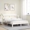 Gossi cadru de pat cu tablie, alb, 160x200 cm, lemn masiv