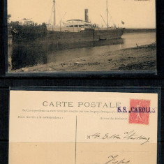 Gravelines(Franta) 1910(aprox.) - Nava SS Carolus, carte postala